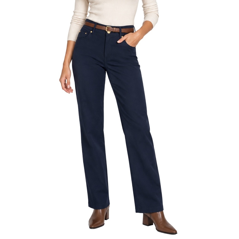 Ralph Lauren Pants‎ Womens Size 8 Blue Black Label Straight Leg Nautical Preppy